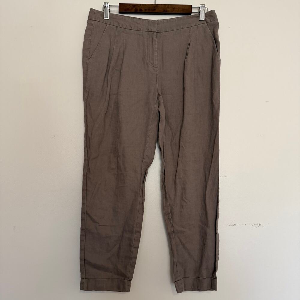 LOFT 100% Linen Trouser Pants Women's Size 4 Summer Lightweight Breathable